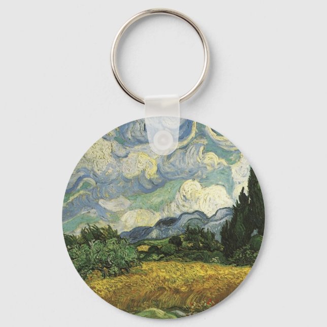 Porte-clés Wheat Field with Cypresses,Vincent Van Gogh (Recto)