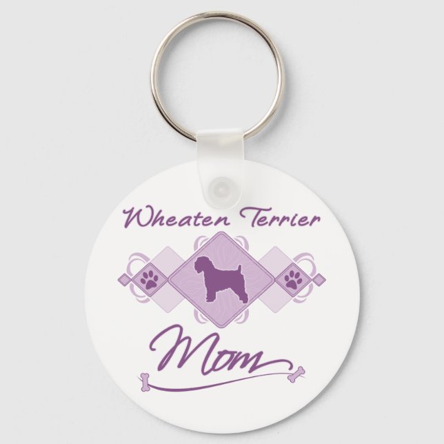 Porte-clés Wheaten Terrier Maman (Recto)