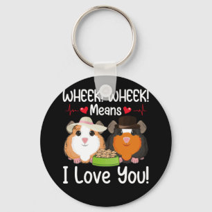 Porte-clés Wheek I Loek You Guinea Pig Valentine