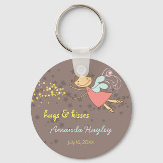 Porte-clés Whimsical Rose Fairy Princess Stars Fille Annivers
