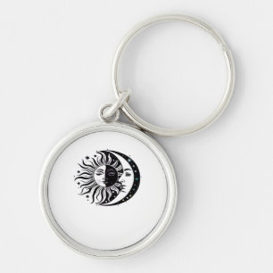 Porte-clés Whimsigoth Aquarelle Sun Moon Witchy Classic