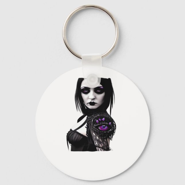 Porte-clés Whimsigoth Classic Design Pour Halloween (Recto)