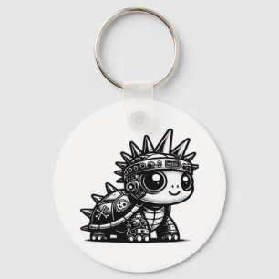 Porte-clés Whimsigoth Cyborg Turtle Art Vintage Design Classi