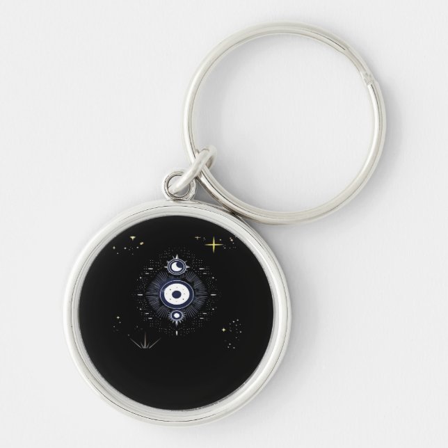 Porte-clés Whimsigoth Night Sky Sun Moon Witchy Classic Vinta (Devant)