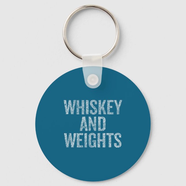 Porte-clés Whiskey And Weights No Carbs Funny Gym Slogan  (Recto)
