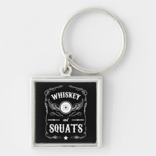 Porte-clés Whiskey et Squats - Motivation "Poids Lifting"