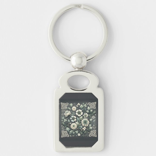 Porte-clés Whispered Clover Knotwork Garden (Devant)