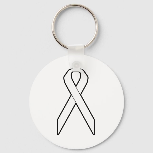 Porte-clés White Awareness Ribbon (Recto)