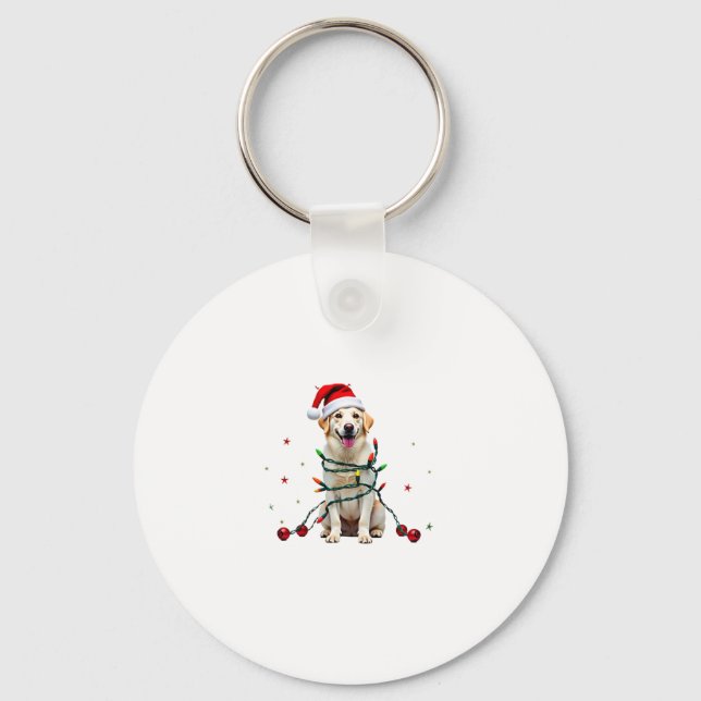 Porte-clés White Boxer Dog Ugly Christmas Sweater Funny Xmas  (Recto)