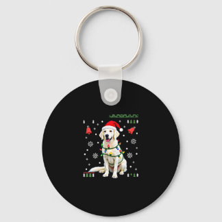 Porte-clés White Boxer Dog Ugly Christmas Sweater Funny Xmas 