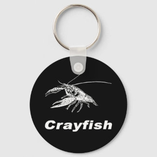 Porte-clés white crawfish (Black scenery)