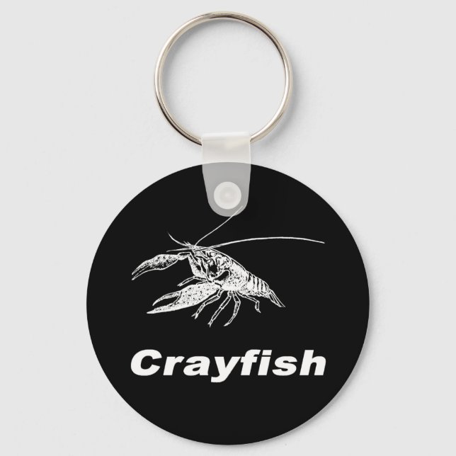 Porte-clés white crawfish　(Black scenery) (Recto)