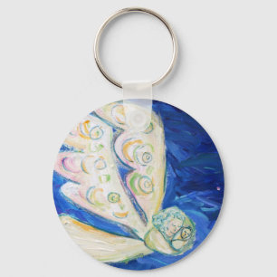 Porte-clés White Guardian Baby Angel Art Charm Porte - clés