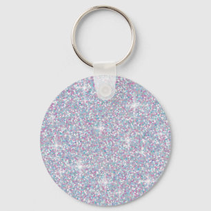 Porte-clés White iridescent brillant