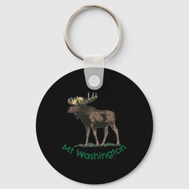 Porte-clés White Mountains Mt Washington New Hampshire Moose  (Recto)