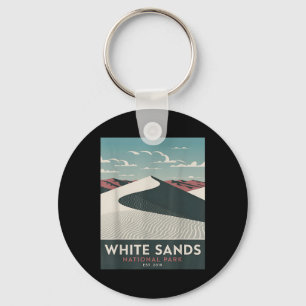 Porte-clés White Sands National Park Camping Randonnée Vintag