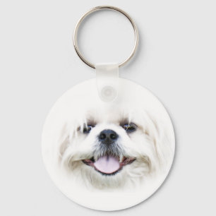 Porte-clés White shih tzu face keychain
