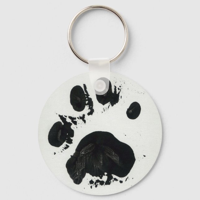 Porte-clés White Tiger Paw Print Keychain (Recto)