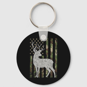 Porte-clés Whitetail Buck Deer chasse Camouflage américain no