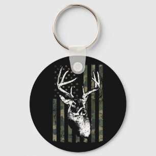 Porte-clés Whitetail Buck Deer Hunting USA Camouflage Amériqu