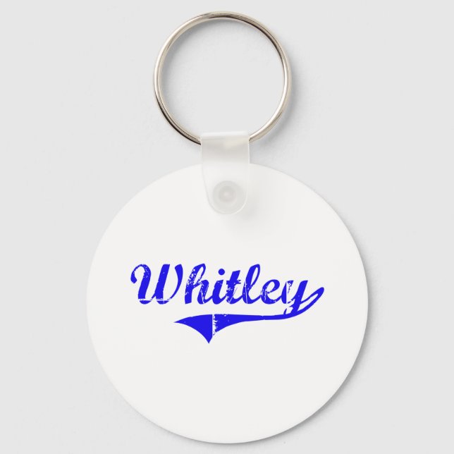 Porte-clés Whitley Surname Style Classique (Recto)