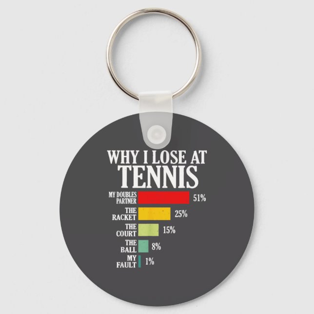 Porte-clés Why I Lose At Tennis Funny Tennis Player Quote  (Recto)