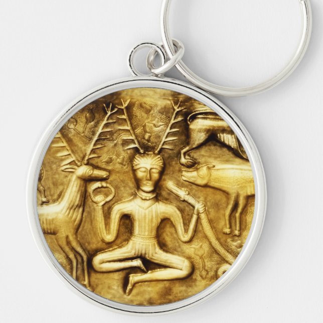 Porte-clés Wicca Rustica : Chaudron Cernunnos de Gundestrup (Devant)