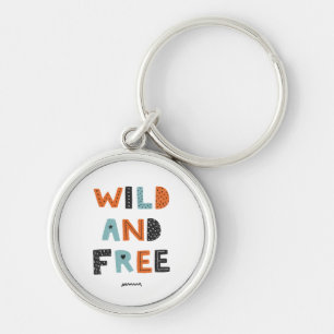 Porte-clés Wild and Free   Doodle Letters