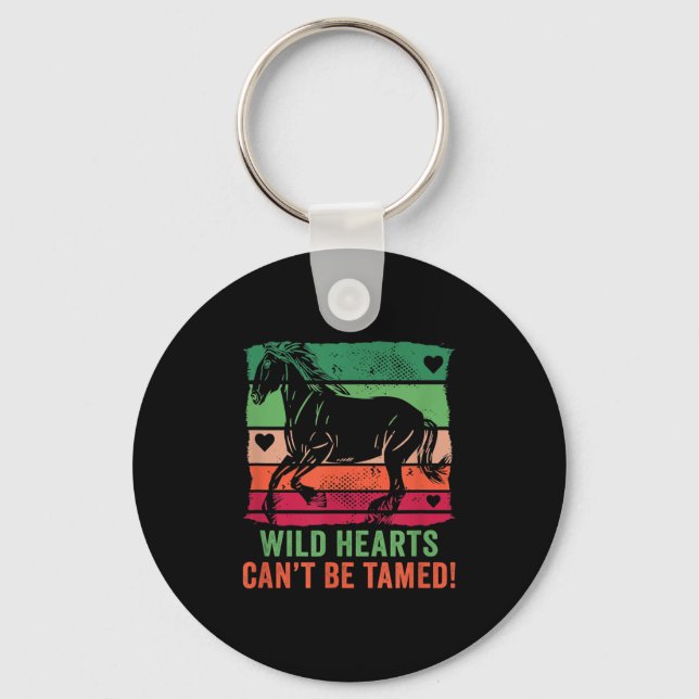 Porte-clés Wild Hearts Can't Be Tamed! Equestrian And Horse R (Recto)