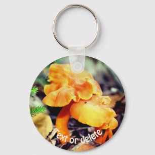 Porte-clés Wild Orange Mushrooms Nature Personalized
