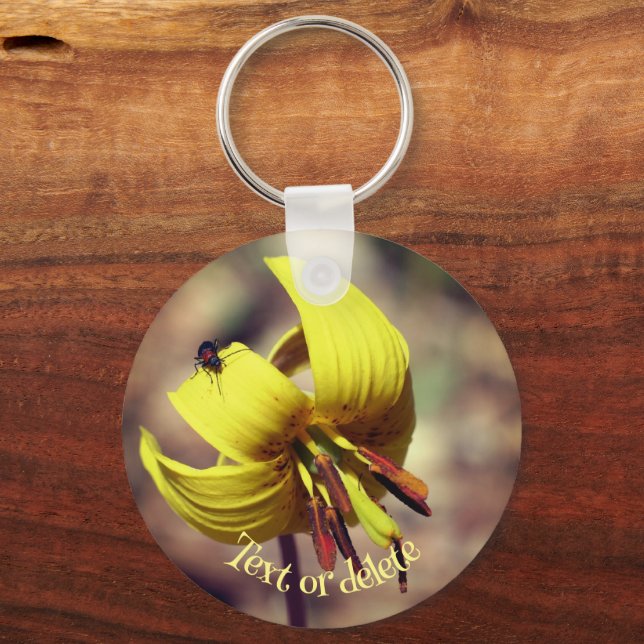 Porte-clés Wild Trout Lily And Friend Flower Personalized (Recto)