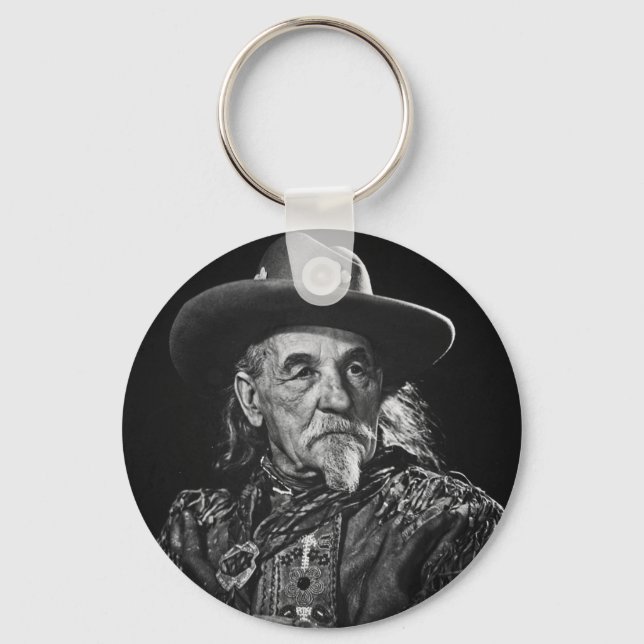 Porte-clés William Buffalo Bill Cody Portrait Vintage (Recto)
