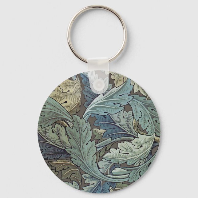 Porte-clés William Morris Acanthus Sage Fleur Floral Botaniqu (Recto)