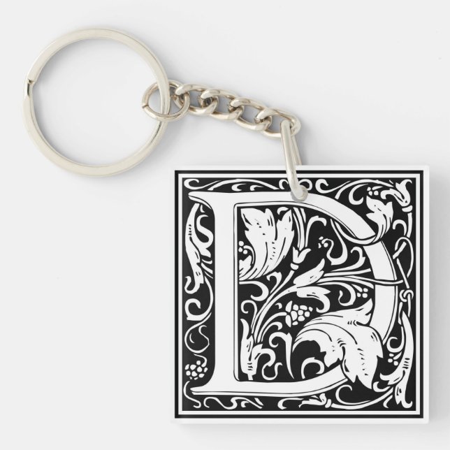 Porte-clés William Morris Alphabet "D" (Devant)