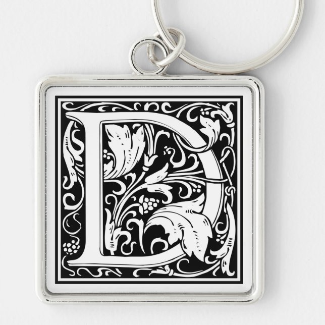 Porte-clés William Morris Alphabet “D” (Devant)