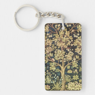 Porte-clés William Morris Arbre De Vie Floral Art Vintage
