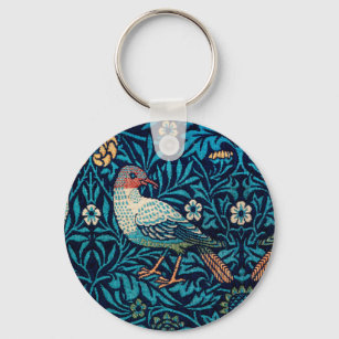 Porte-clés William Morris Birds Art Nouveau Motif Floral