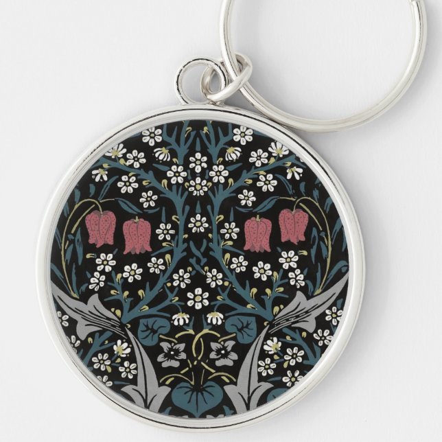 Porte-clés William Morris Blackthorn Floral Art Nouveau (Devant)