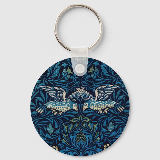 Porte-clés William Morris Blue Birds Tapestry Classic (Recto)