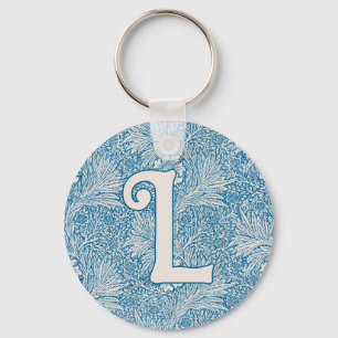 Porte-clés William Morris Blue Marigold Monogramme