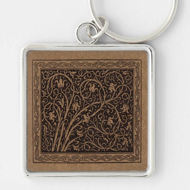 Porte-clés William Morris Campion Cuir Damassé (Devant)