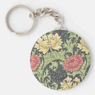 Porte-clés William Morris Chrysanthemum Vintage Floral Art