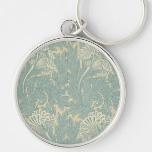 Porte-clés William Morris Classique Tulipe Bleu Floral