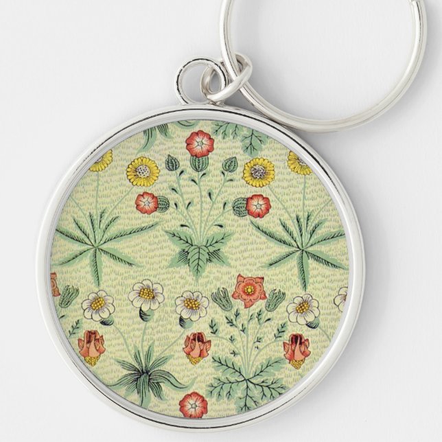 Porte-clés William Morris Daisy Floral Fond d'écran Motif (Devant)