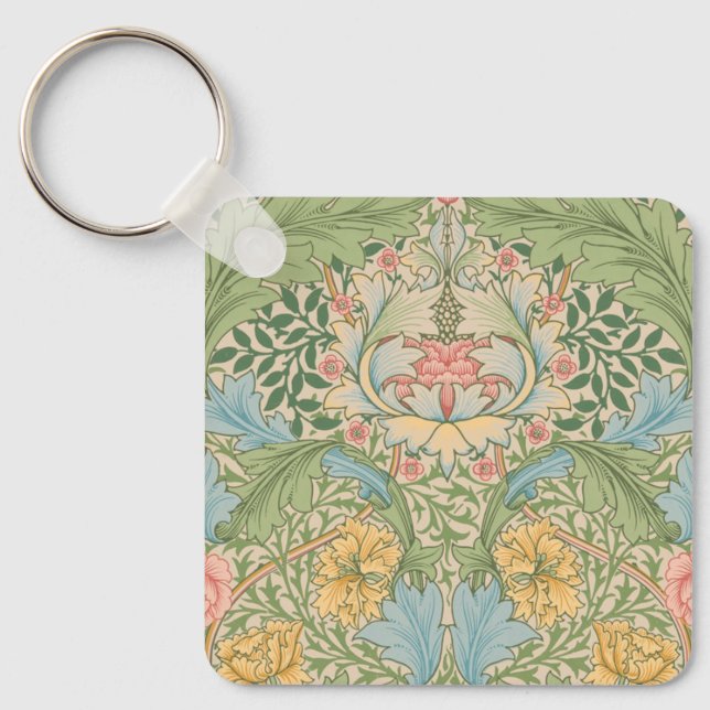 Porte-clés William Morris Fleur de Myrte Floral Botanique (Recto)