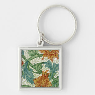 Porte-clés William Morris Fleurs florales Vintages à tige uni