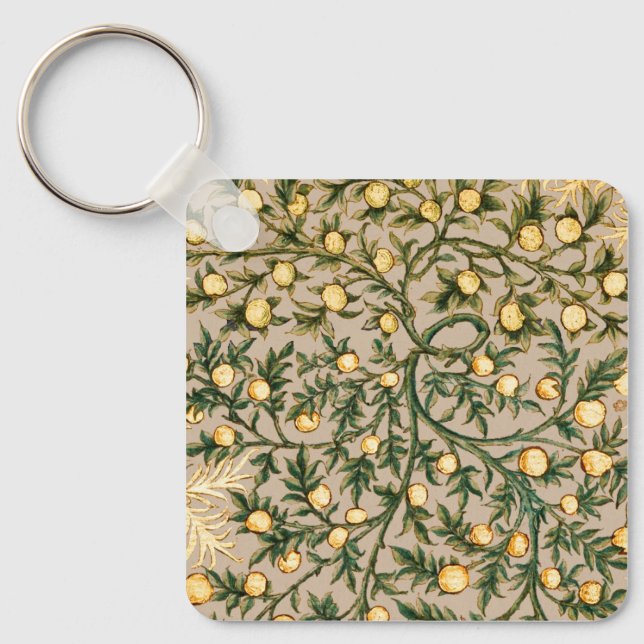 Porte-clés William Morris Floral Fruit Jardin Fleur Classique (Recto)