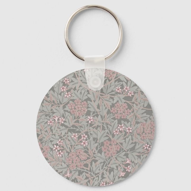 Porte-clés William Morris Jasmine Motif de fleurs (Recto)