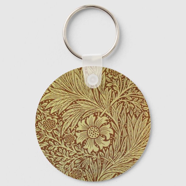 Porte-clés William Morris Marigold Motif de fleurs antiques (Recto)