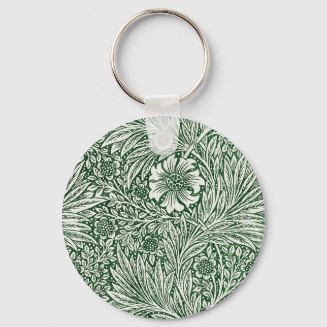 Porte-clés william morris marigold vert floral fleur (Recto)